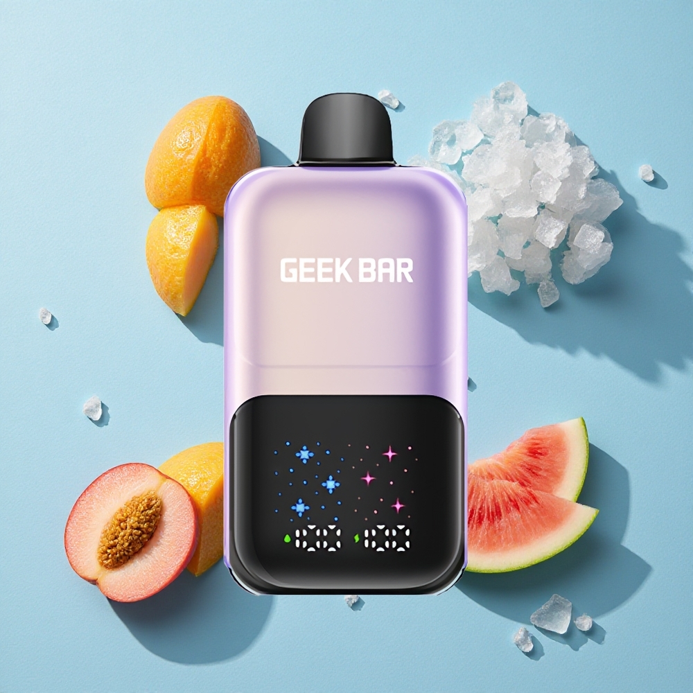 GEEK BAR 2GO سلسلة تو 50000 نفخة شاشة كبيرة تفاعلية خوخ مانجو بطيخ آيس