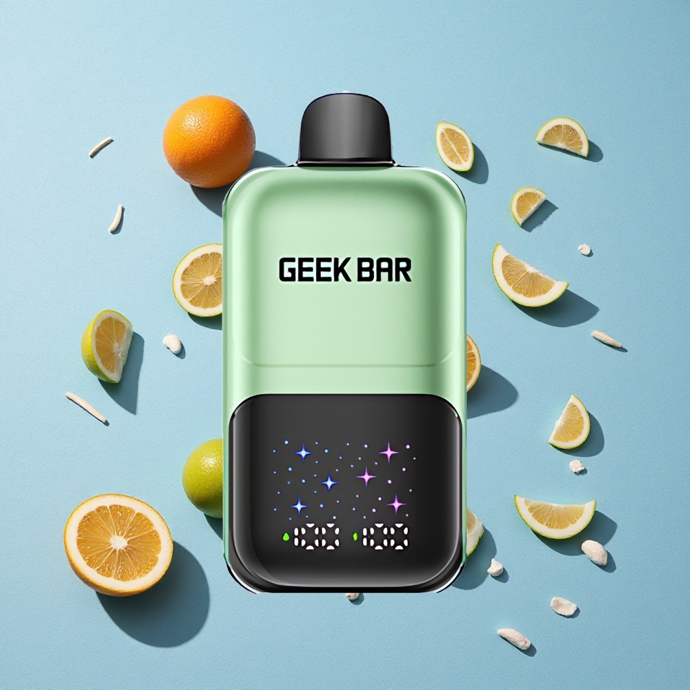 GEEK BAR 2GO سلسلة مزدوجة 50000 نفخة بنكهة الحلوى الحامضة والفواكه الحامضة شاشة كبيرة تفاعلية