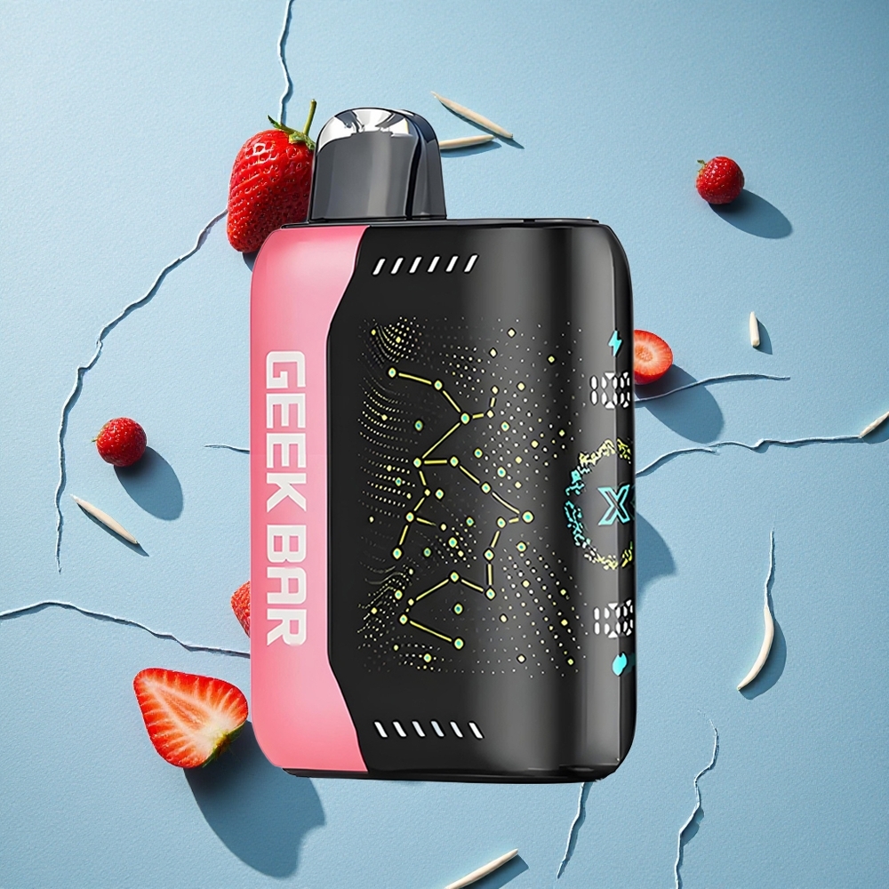 GEEK BAR Pulse X 25000 Puff شاشة مؤشر منحنية ثلاثية الأبعاد وشحن USB Type-C