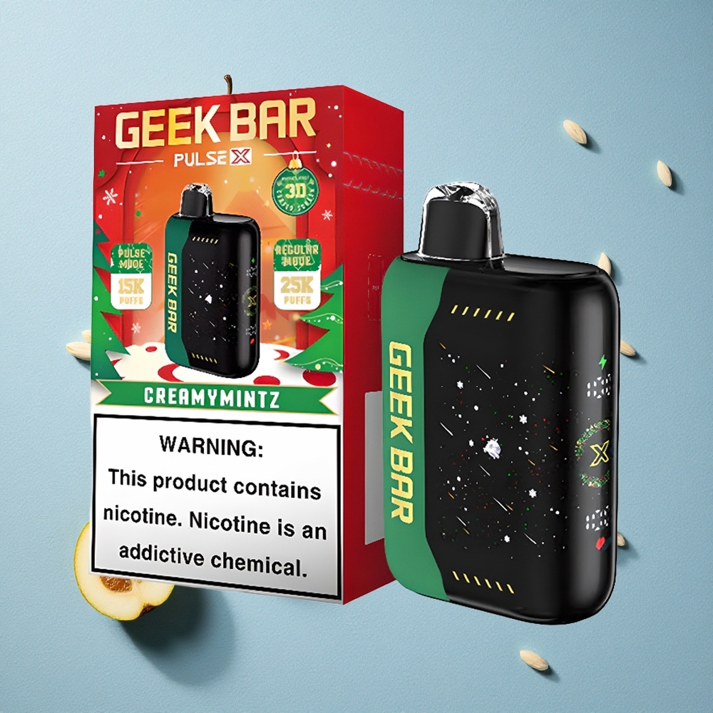 Geek Bar Pulse X 25000 Puffs شاشة منحنية ثلاثية الأبعاد بشاحن USB Type-C