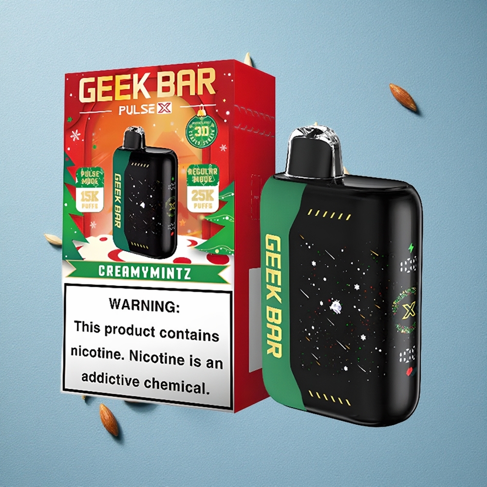Geek Bar Pulse X 25000 Puffs شاشة منحنية ثلاثية الأبعاد بشاحن USB Type-C