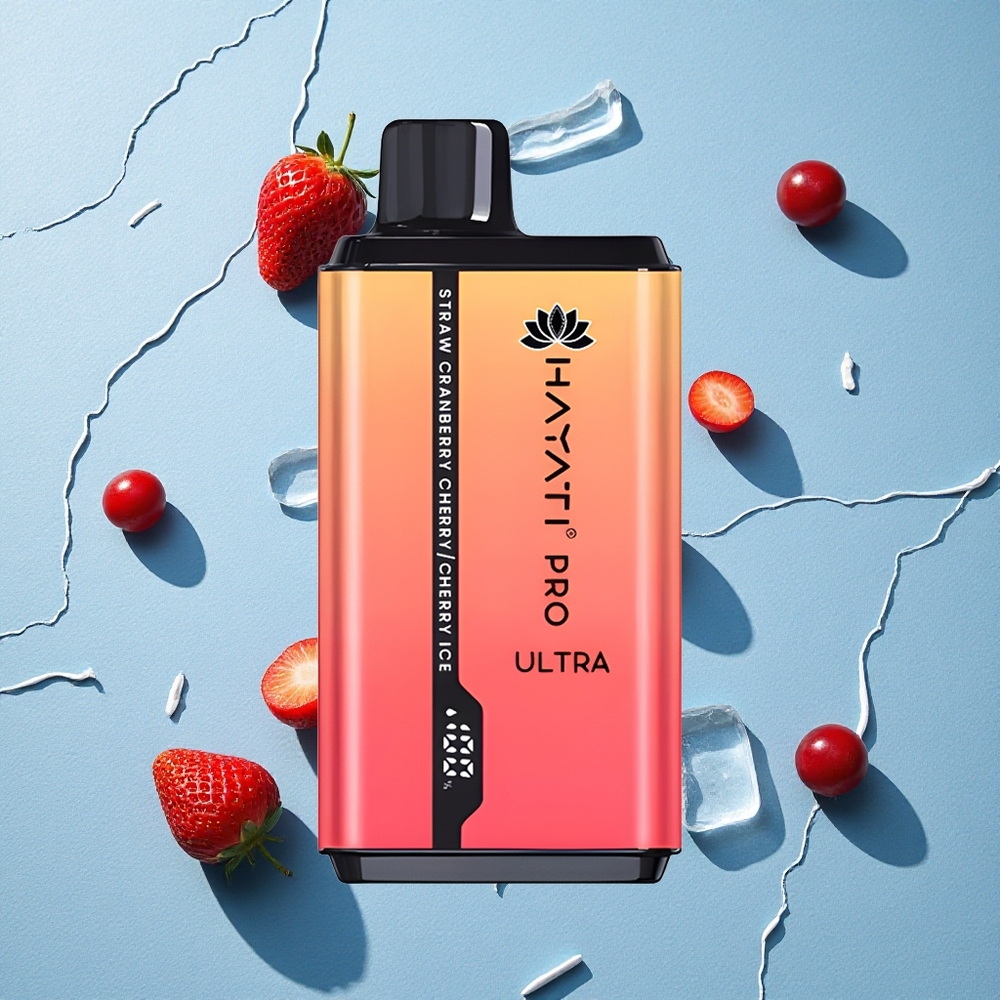 Hayati Pro Ultra 15000 Puffs فراولة توت بري كرز-كرز مثلج بسعة 24 مل و 2% نيكوتين