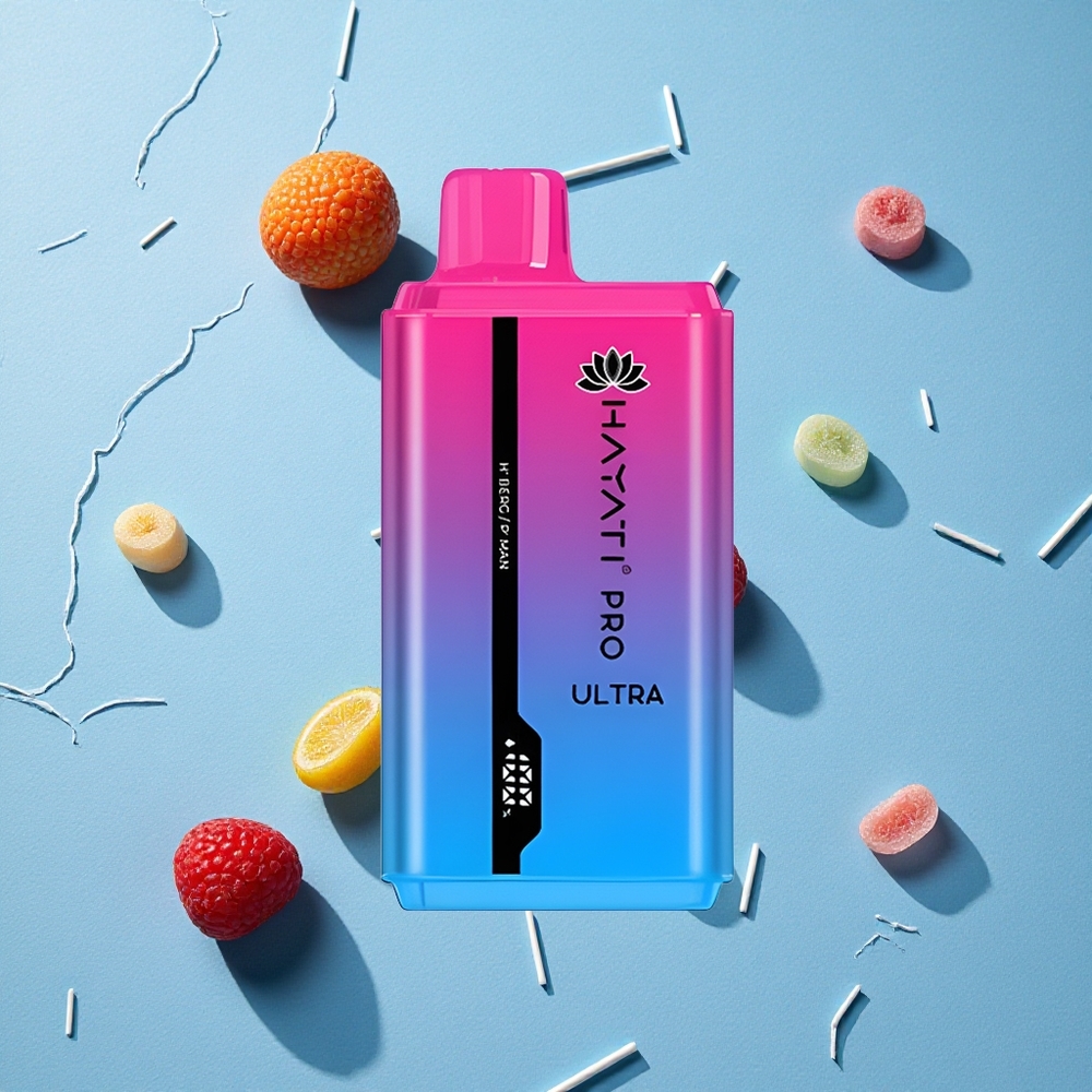 Hayati Pro Ultra 15000 Puffs علبة سعة 24 مل أزرق توت صمغي
