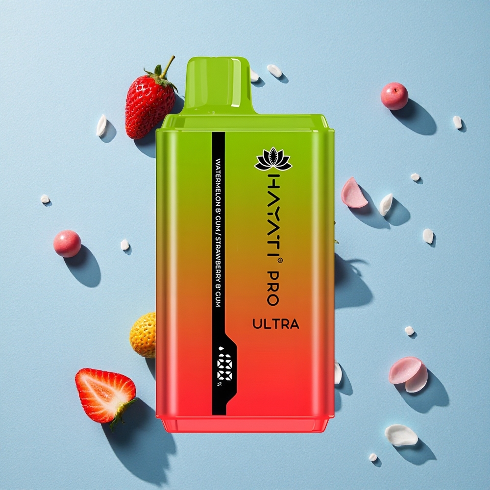Hayati Pro Ultra 15000 Puffs علبة سائل إلكتروني 24 مل بنكهة بطيخ وعلكة فقاعية