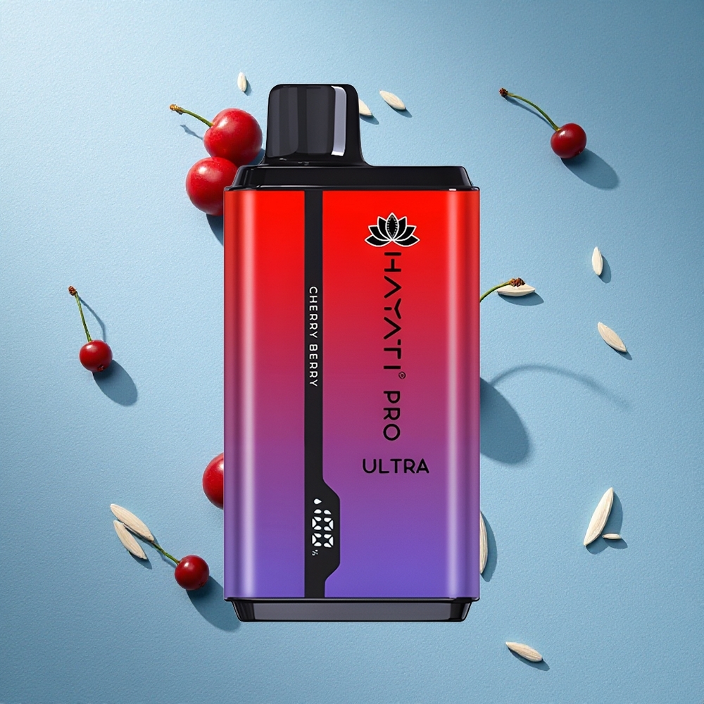 Hayati Pro Ultra 15000 Puffs بخاخة الكرز والتوت بسعة 24مل و 850 مللي أمبير