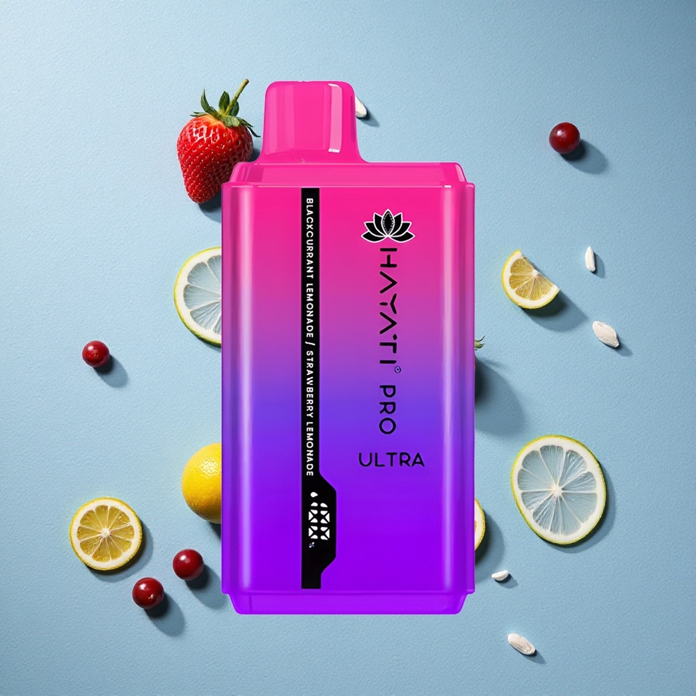 Hayati Pro Ultra 15000 Puffs عصير الليمون بالفراولة والليمون الأسود بسعة ٢٤ مل و ٤٩ نكهة