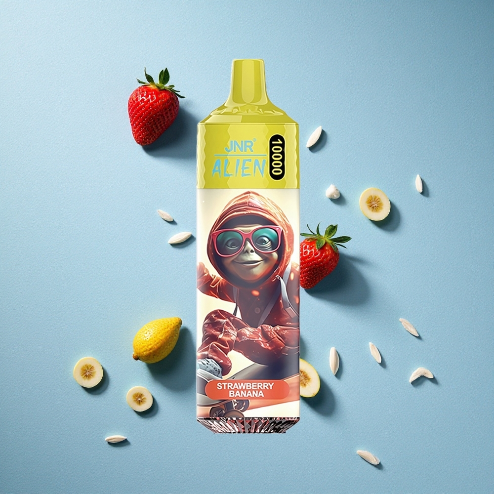 JNR Alien 10000 Puffs فراولة موز سعة بطارية 850mAh