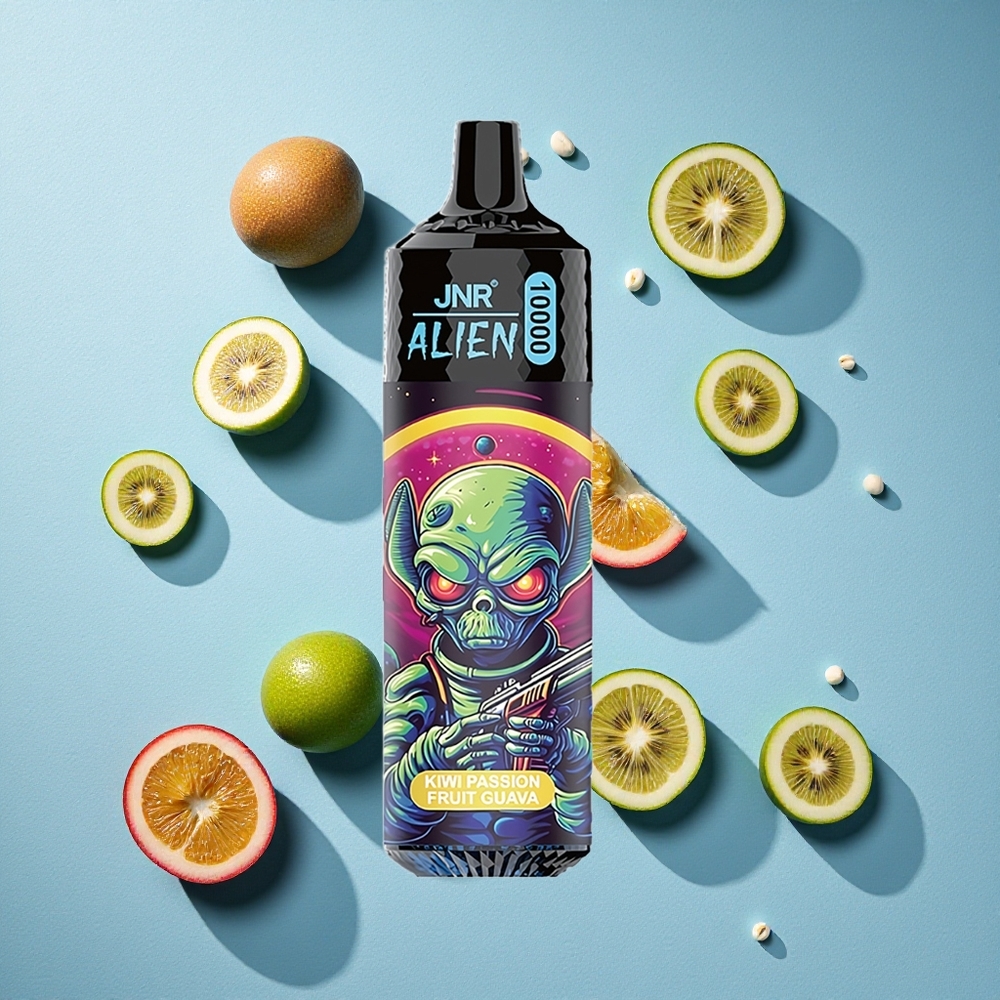 JNR Alien 10000 Puffs كيوي باشن فروت جوافة مع شحن سريع Type-C وبطارية 850mAh