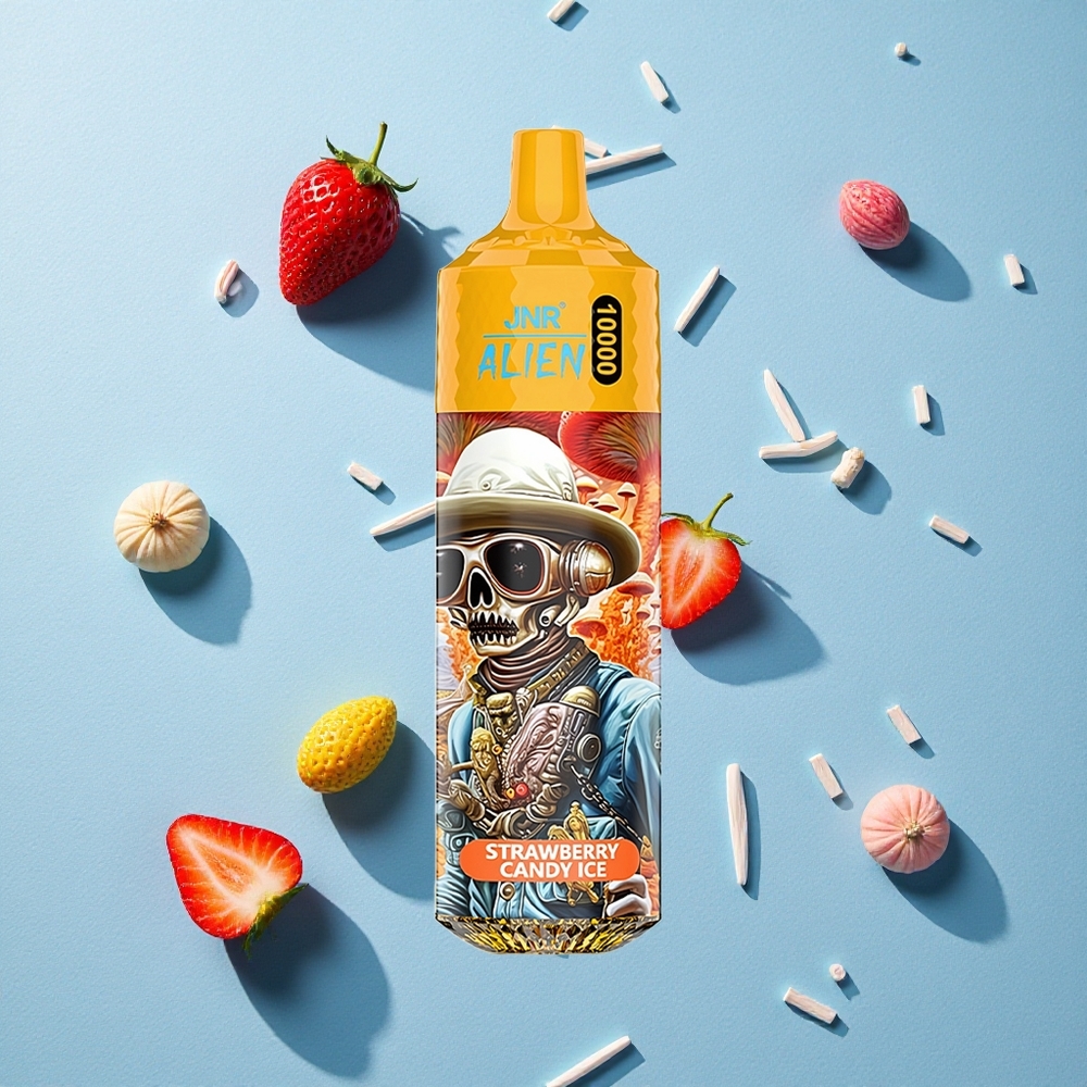 JNR Alien 10000 Puffs ستروبيري كاندي آيس مع شحن سريع Type-C وبطارية 850mAh