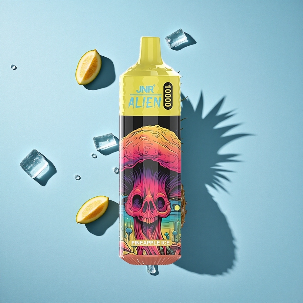 JNR Alien 10000 Puffs سعفة الأناناس الجليدية مع شحن سريع Type-C وإضاءة LED
