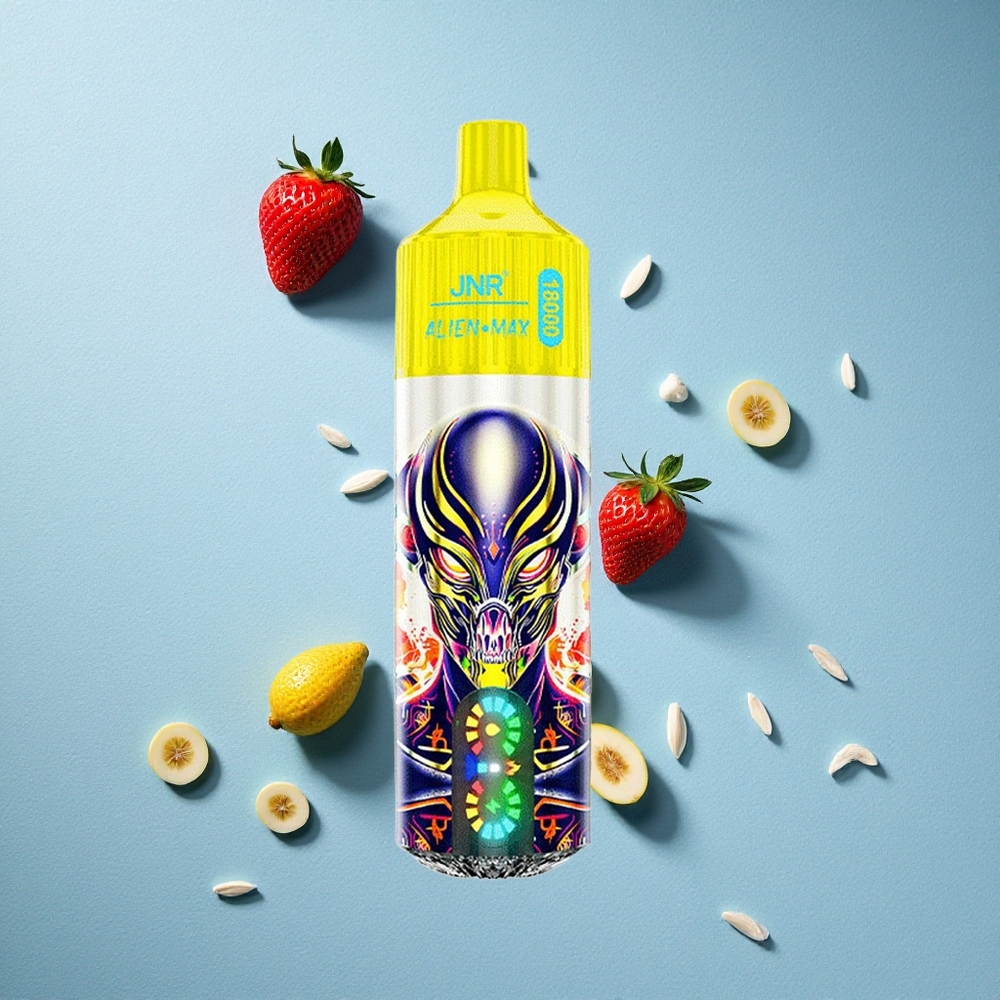 JNR Alien Max 18000 Puffs فراولة موز شاش ذكي وشبكة مزدوجة