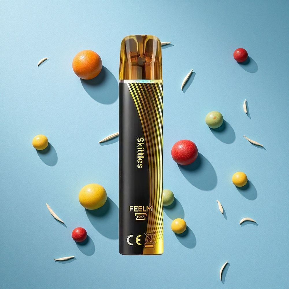 JNR Black&Golden 600+200 Puffs سكيتلز نكهة 800 نفخة سعة بطارية 550mAh