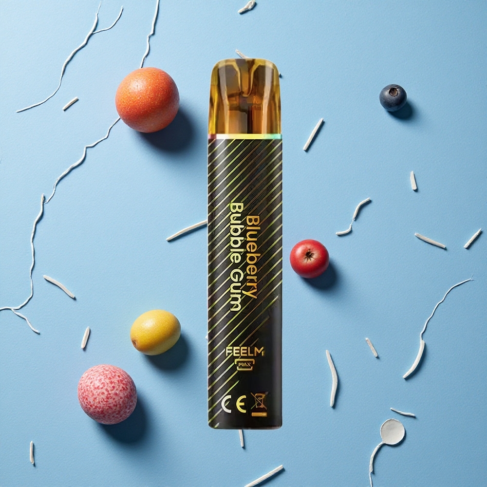 JNR Black&Golden 600+200 Puffs سيجارة إلكترونية ذات استخدام لمرة واحدة بنكهة العلكة الزرقاء وشهادة TPD