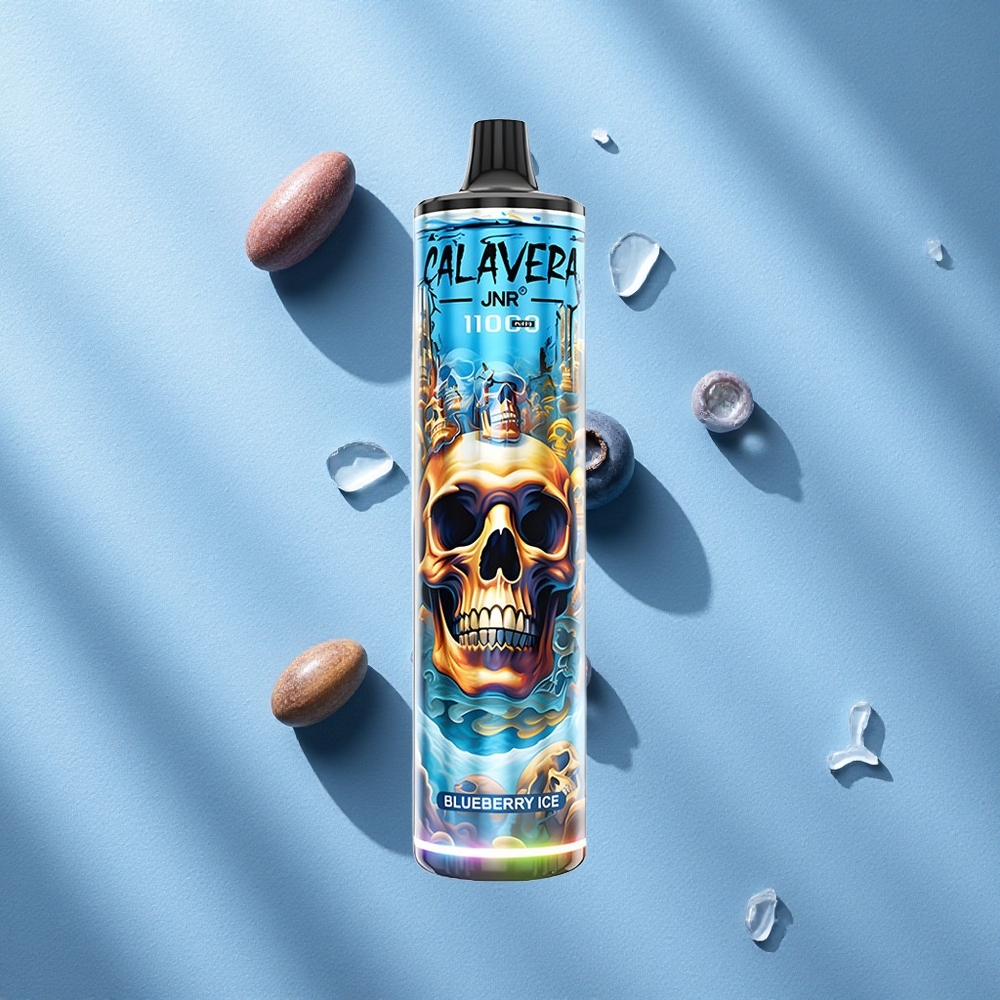 JNR Calavera 11000 Puffs سيجارة إلكترونية قابلة للتخلص منها بتقنية Type-C بنكهة التوت الأزرق المثلج