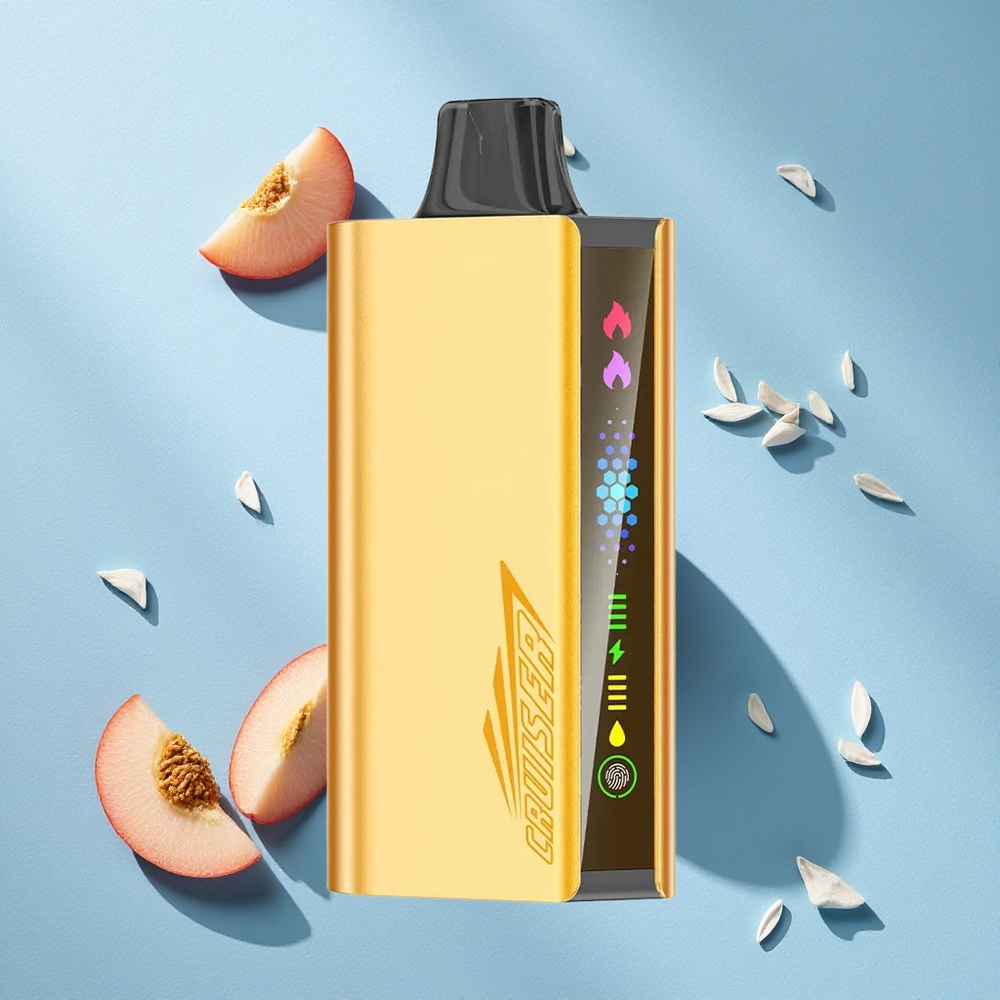 JNR Cruiser 12000 Puffs بخاخ قابل للتصرف بدون شحن بخاخ قابل للتصرف بدون شحن Peach Ice ثلج الخوخ