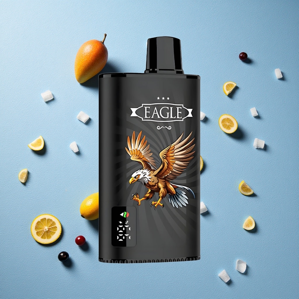 JNR EAGLE Smart 23000 Puffs شاشة رقمية تيار هواء قابل للتعديل توت أسود مانجو مثلج