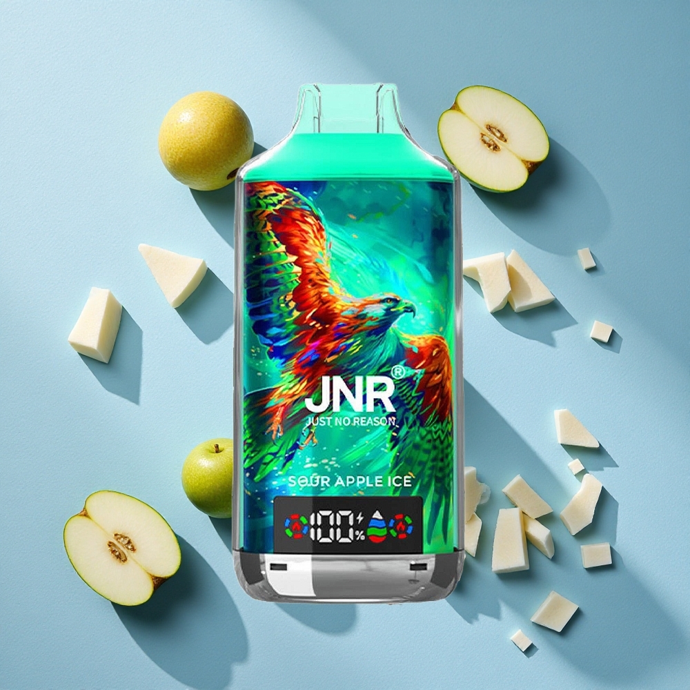 JNR Falcon X 18000 Puffs تفاحة خضراء مثلجة بسعة 24مل وشاشة رقمية