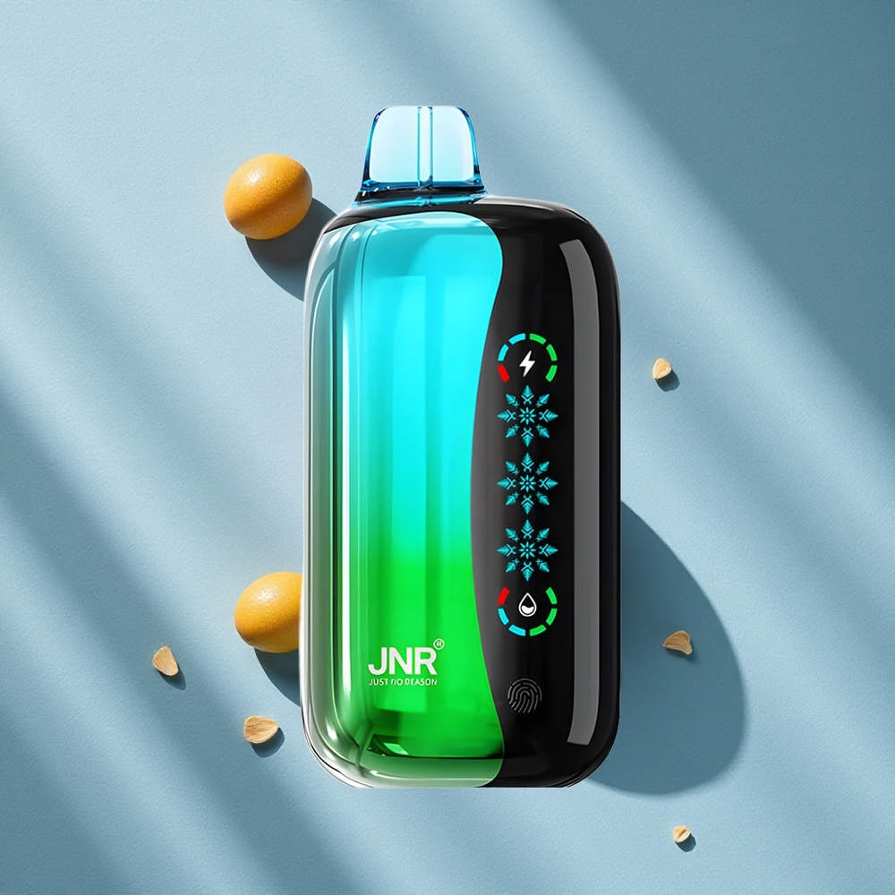JNR Flex Ice 21000 Puffs سيجارة إلكترونية تفاح مزدوج بشاشة لمس وسعة بطارية 1000 مللي أمبير