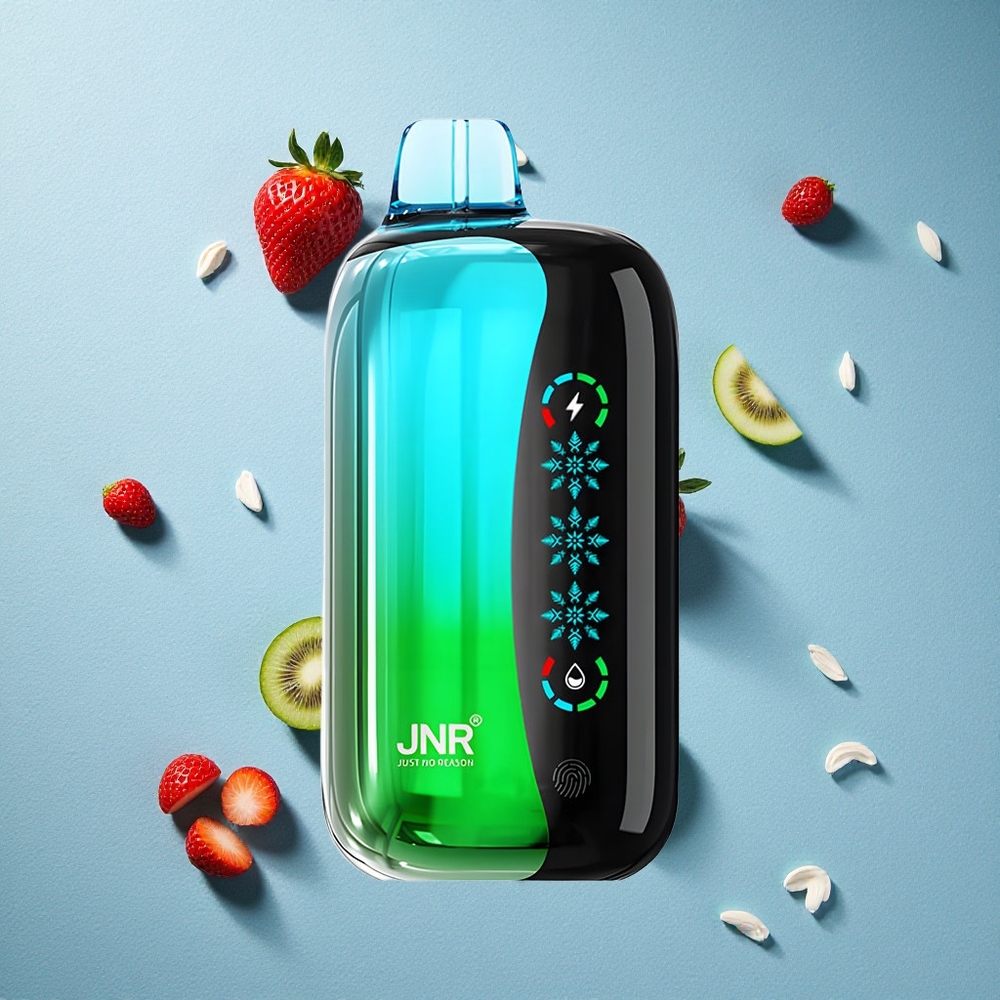 JNR Flex Ice 21000 Puffs ستروبيري كيوي شاشة لمس وسعة بطارية 1000 مللي أمبير