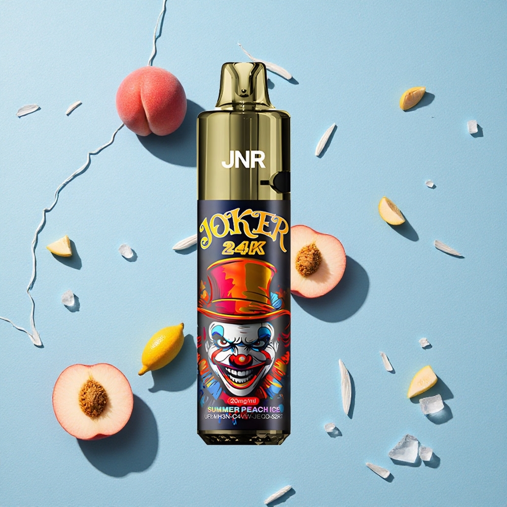 JNR Joker 24K Puffs بخوخ صيفي مثلج مع شحن Type-C و 800mAh بطارية