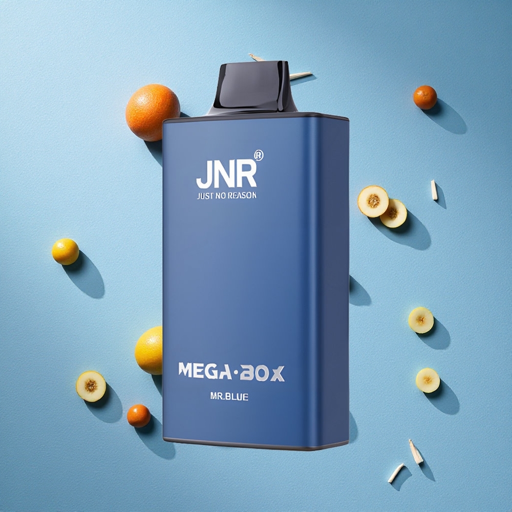 JNR Mega Box 25000 نفخة سيجارة إلكترونية قابلة للتصريف سعة 30 مل زرقاء