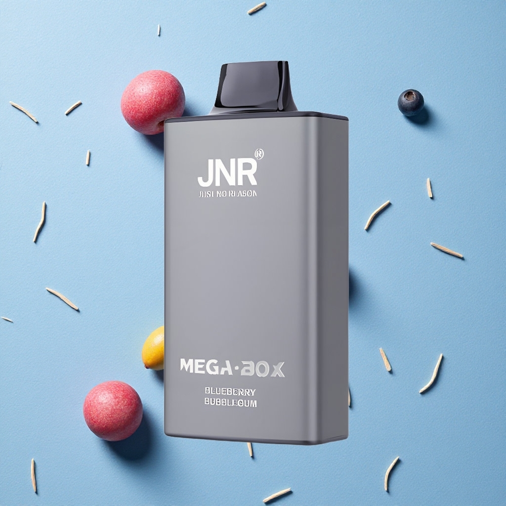 JNR Mega Box 25000 Puffs سجارة إلكترونية ذات استخدام لمرة واحدة بنكهة التوت الأزرق علكة وبسعة سائل إلكتروني 30مل