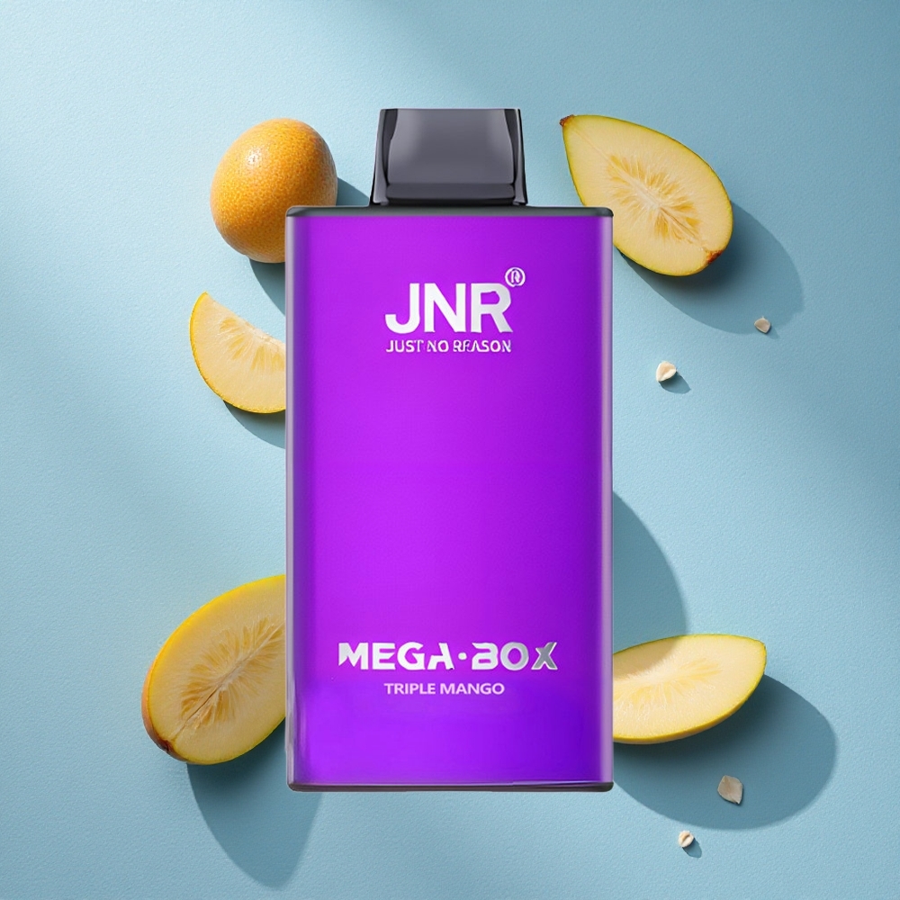 JNR Mega Box 25000 Puffs سيجارة إلكترونية ثلاثية المانجو بسعة 30 مل وعمر بطارية 850 مللي أمبير