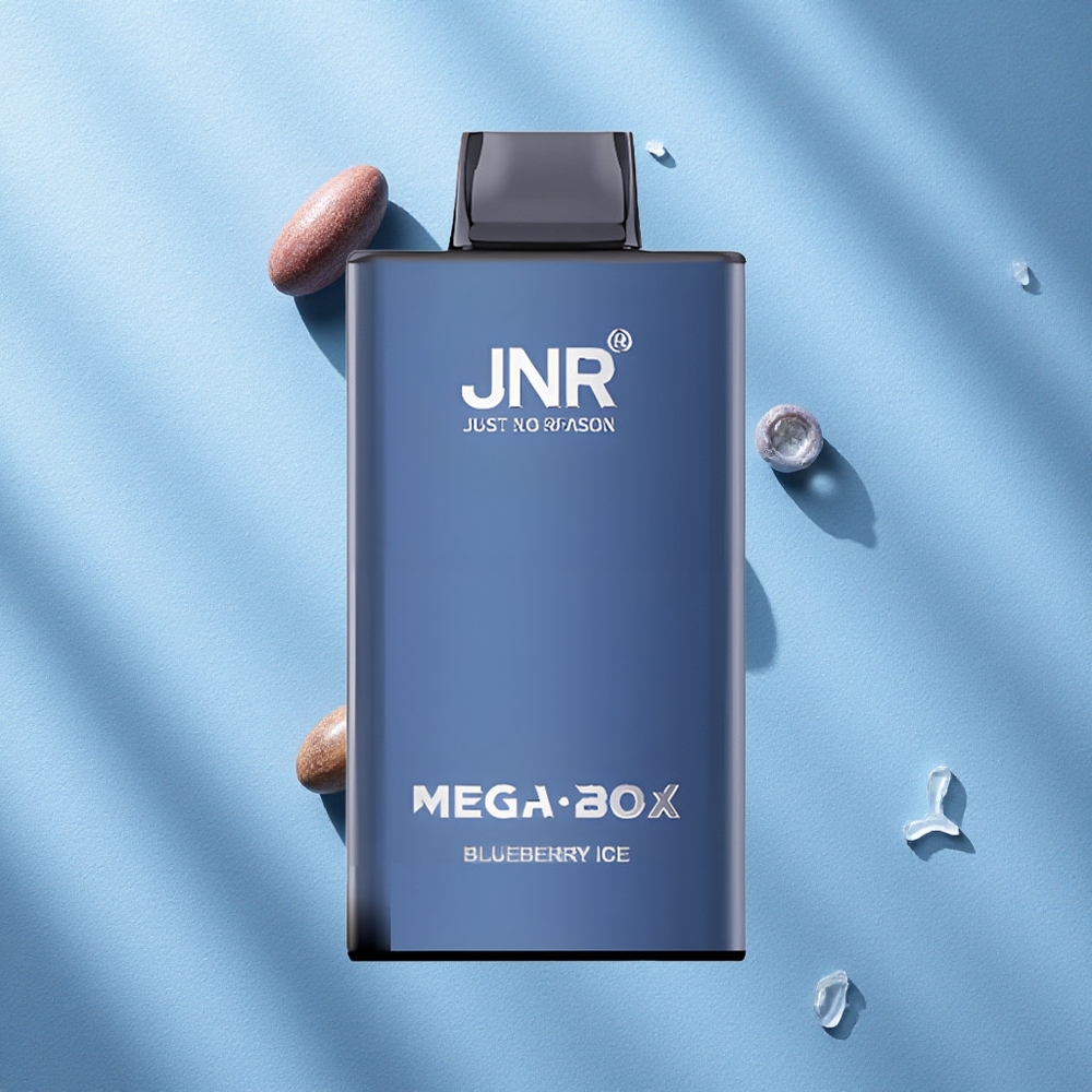 JNR Mega Box 25000 Puffs سيجارة إلكترونية قابلة للتصرف بتوت أزرق مثلج بسعة 30مل و شحن سريع Type-C