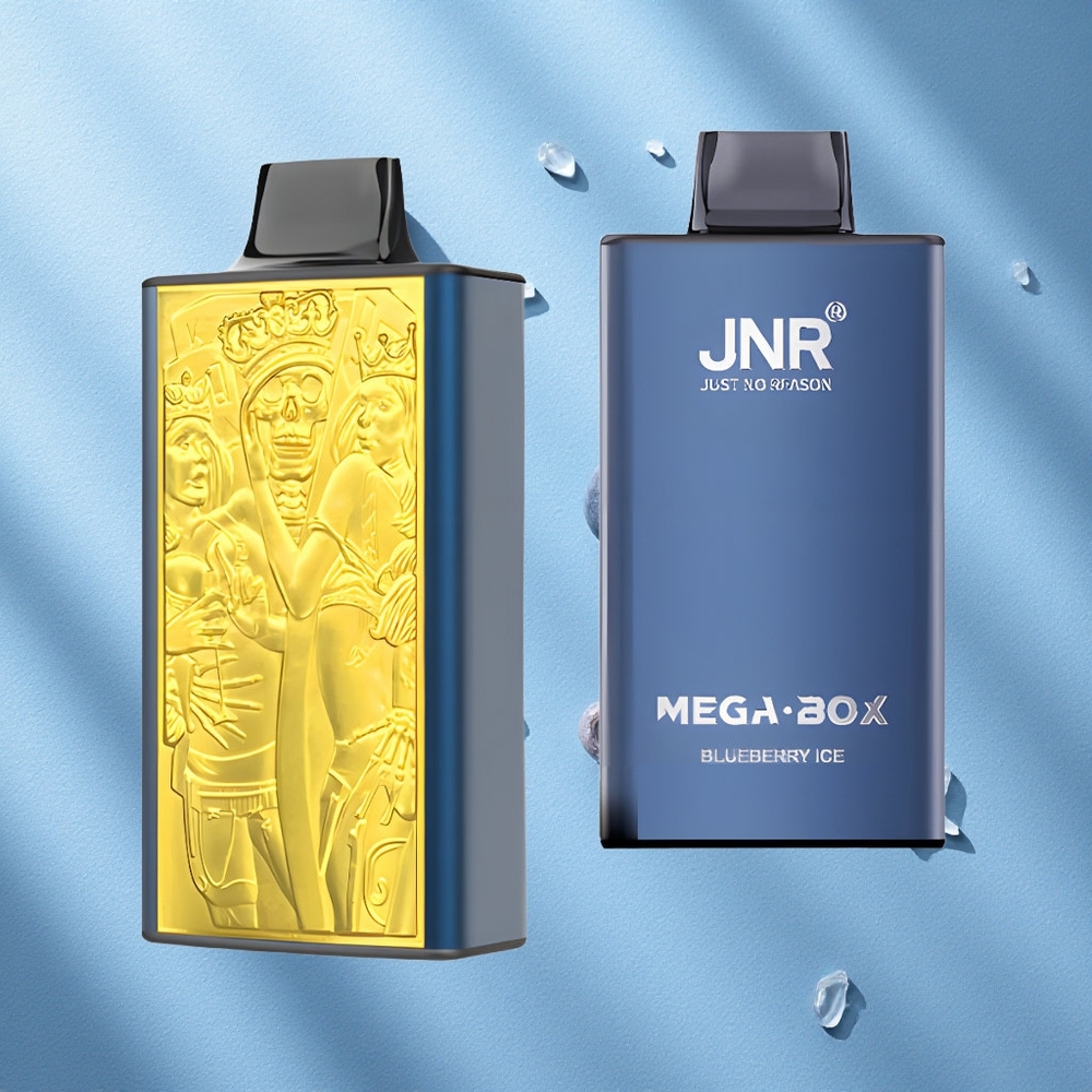 JNR Mega Box 25000 Puffs سيجارة إلكترونية قابلة للتصرف بتوت أزرق مثلج بسعة 30مل و شحن سريع Type-C