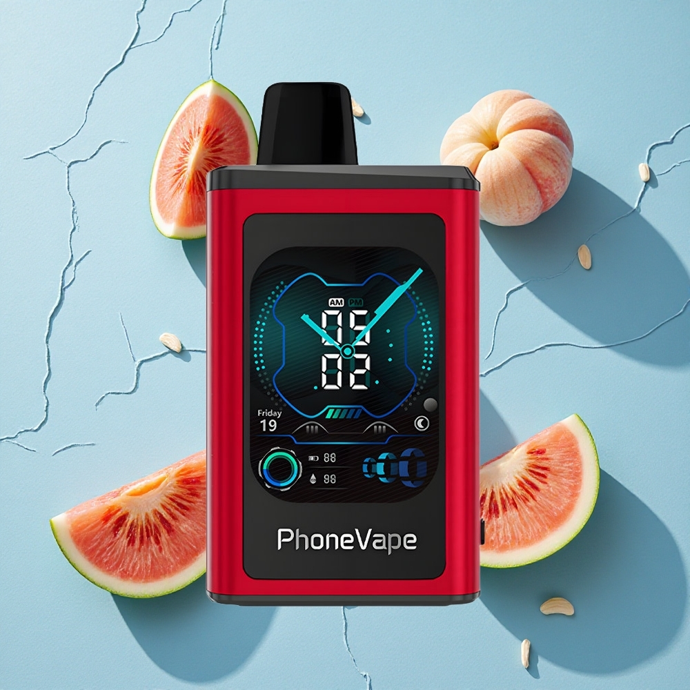 JNR PhoneVape 30000 نفخة بطارية قابلة لإعادة الشحن 850mAh Type-C خوخ مانجو بطيخ