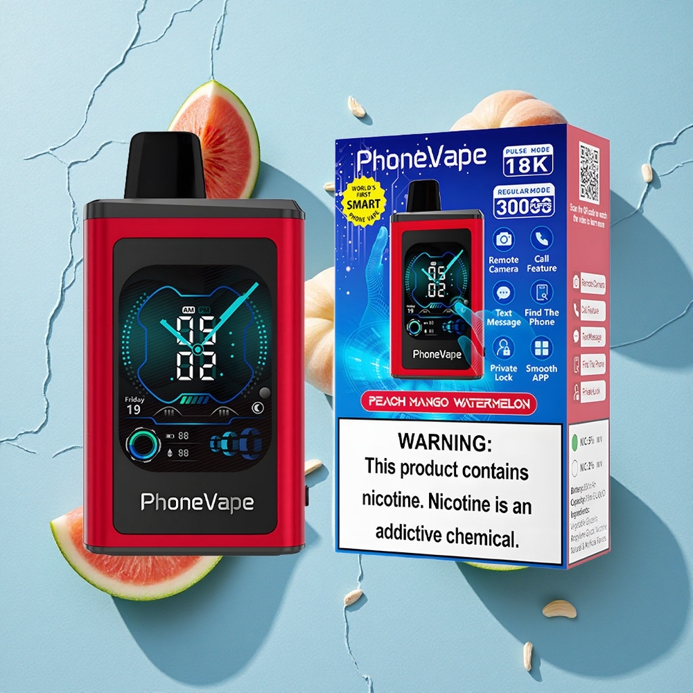 JNR PhoneVape 30000 نفخة بطارية قابلة لإعادة الشحن 850mAh Type-C خوخ مانجو بطيخ