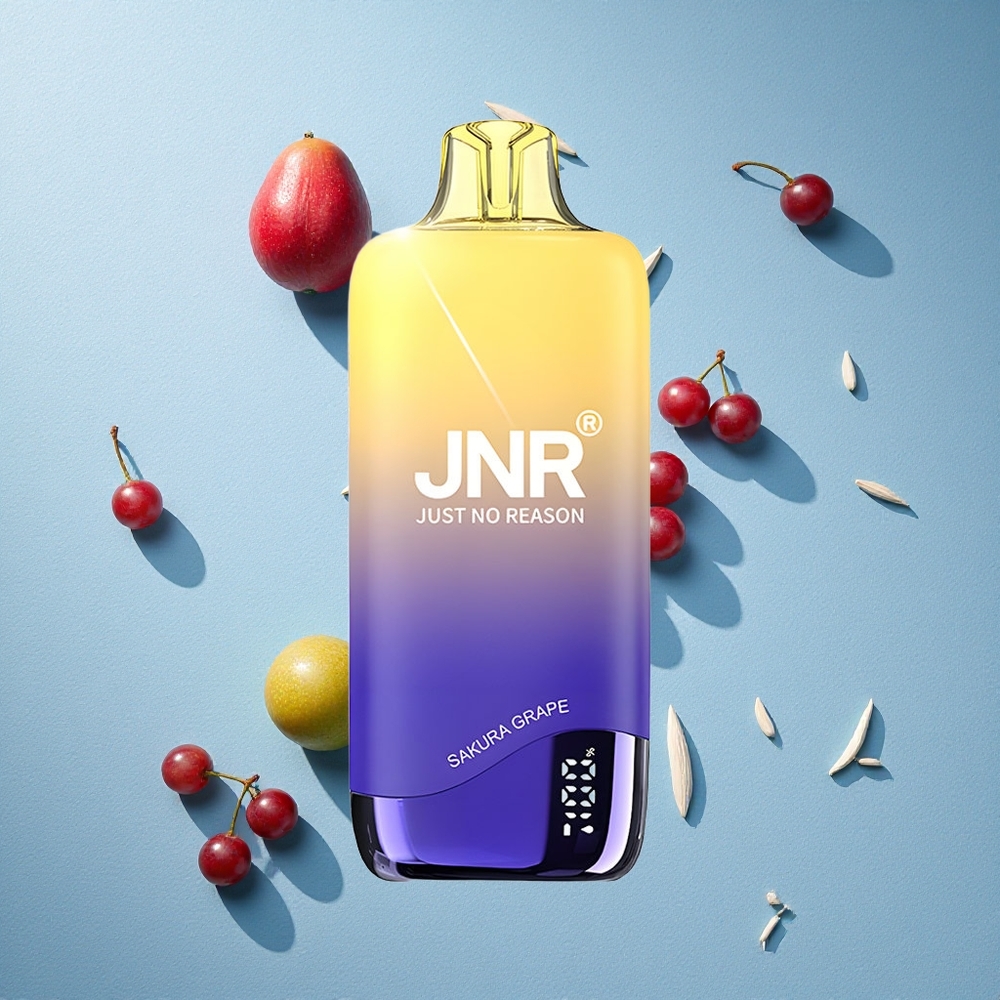 JNR Rainbow 10500 Puffs بخاخة نكهة الكرز والعنب بخزان سعة 18 مل وشمعة شبكية 0.8 أوم