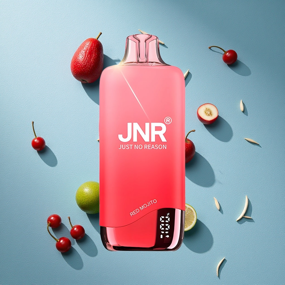JNR Rainbow 10500 Puffs عصير النعناع الأحمر سعة 18مل وشاحن USB Type-C