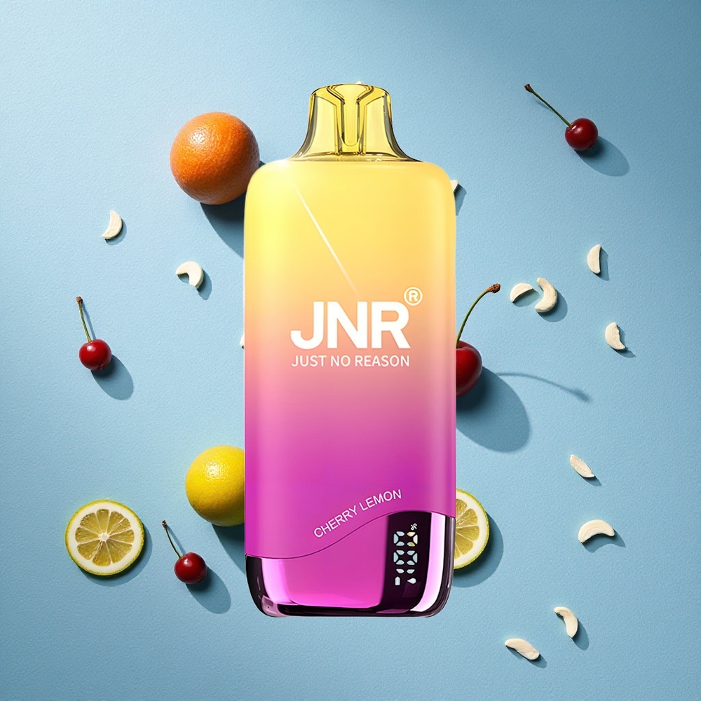 JNR Rainbow 10500 نفخة سيجارة إلكترونية قابلة للتصريف كرز ليمون مع مؤشر بطارية وشاحن USB Type-C