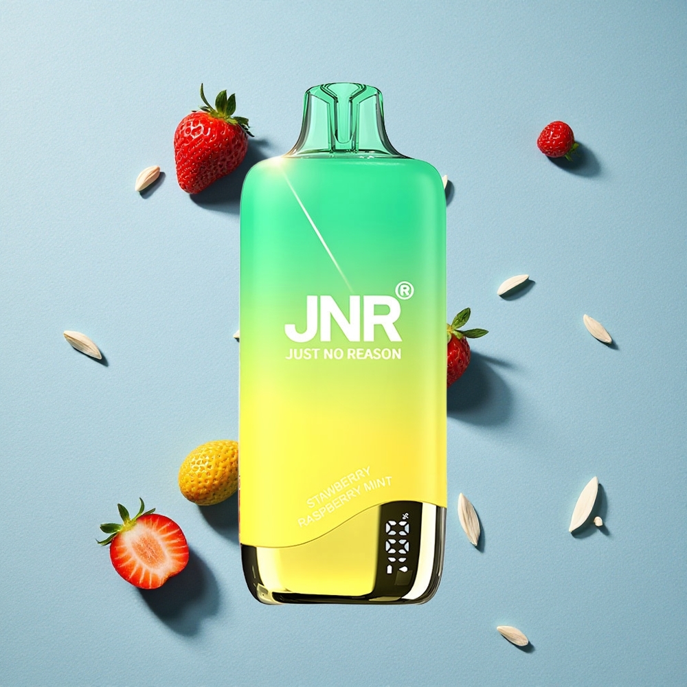 JNR Rainbow 10500 نفخة ستروبيري بيتشمينت بخاخ قابل للتخلص منه مع شحن USB Type-C ومؤشر بطارية