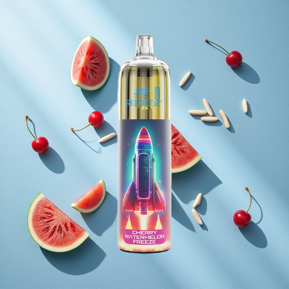 JNR Rocket-X 12400 Puffs سحبة تعديل تدفق الهواء وRGB شيري بطيخ فريز