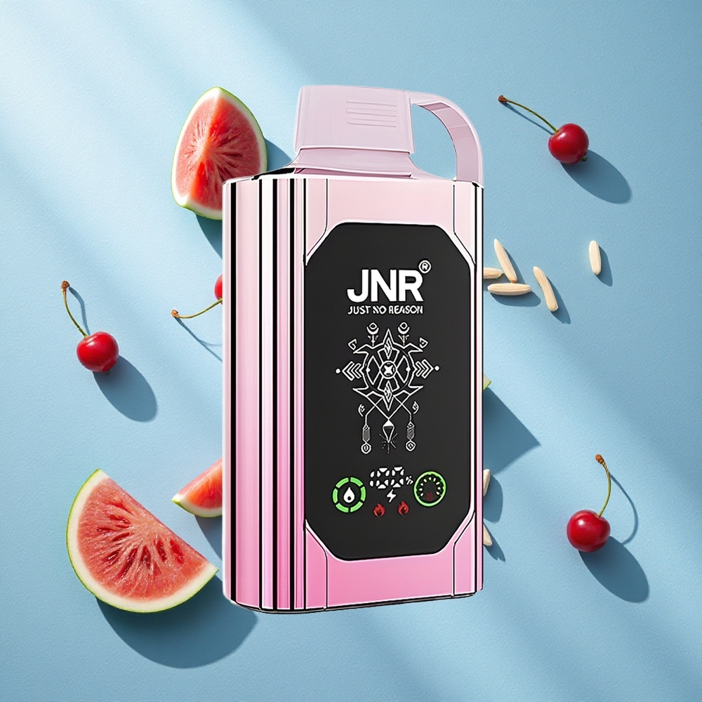 JNR Shisha Hookah Box 20500 Puffs شيري بطيخ مثلج شاشة عالية الدقة ونوع سي شحن سريع