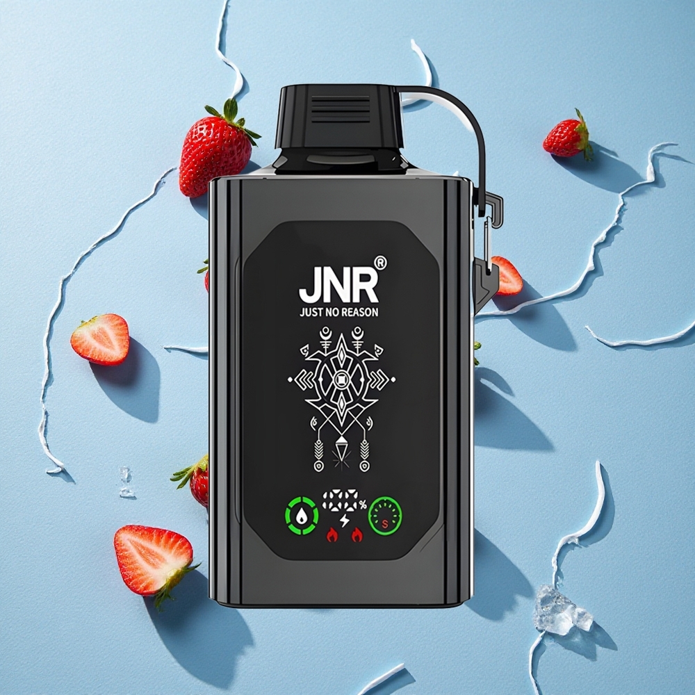 JNR Shisha Hookah Box 20500 Puffs فراولة مثلج بشاشة عالية الدقة وشحن سريع Type-C