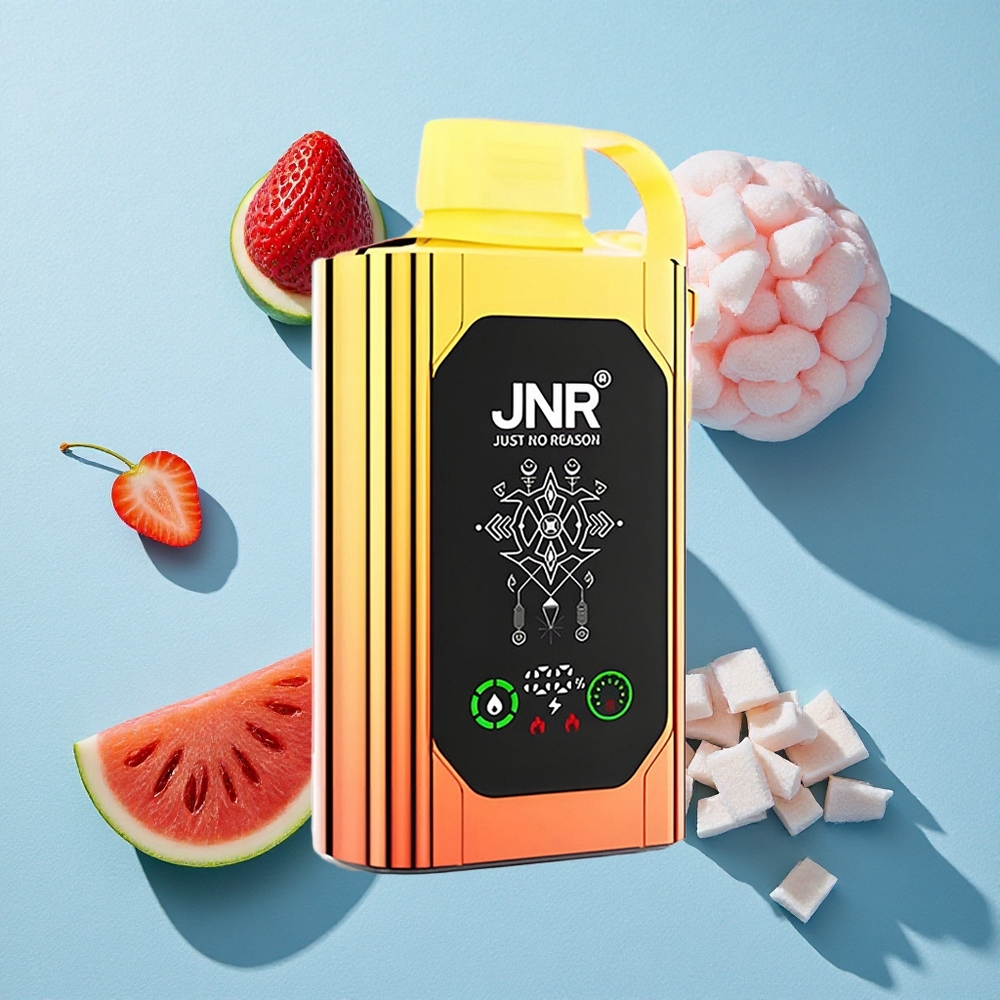 JNR Shisha Hookah Box 20500 Puffs بطيخ فراولة علكة شاشة عالية الدقة وشاحن سريع Type-C