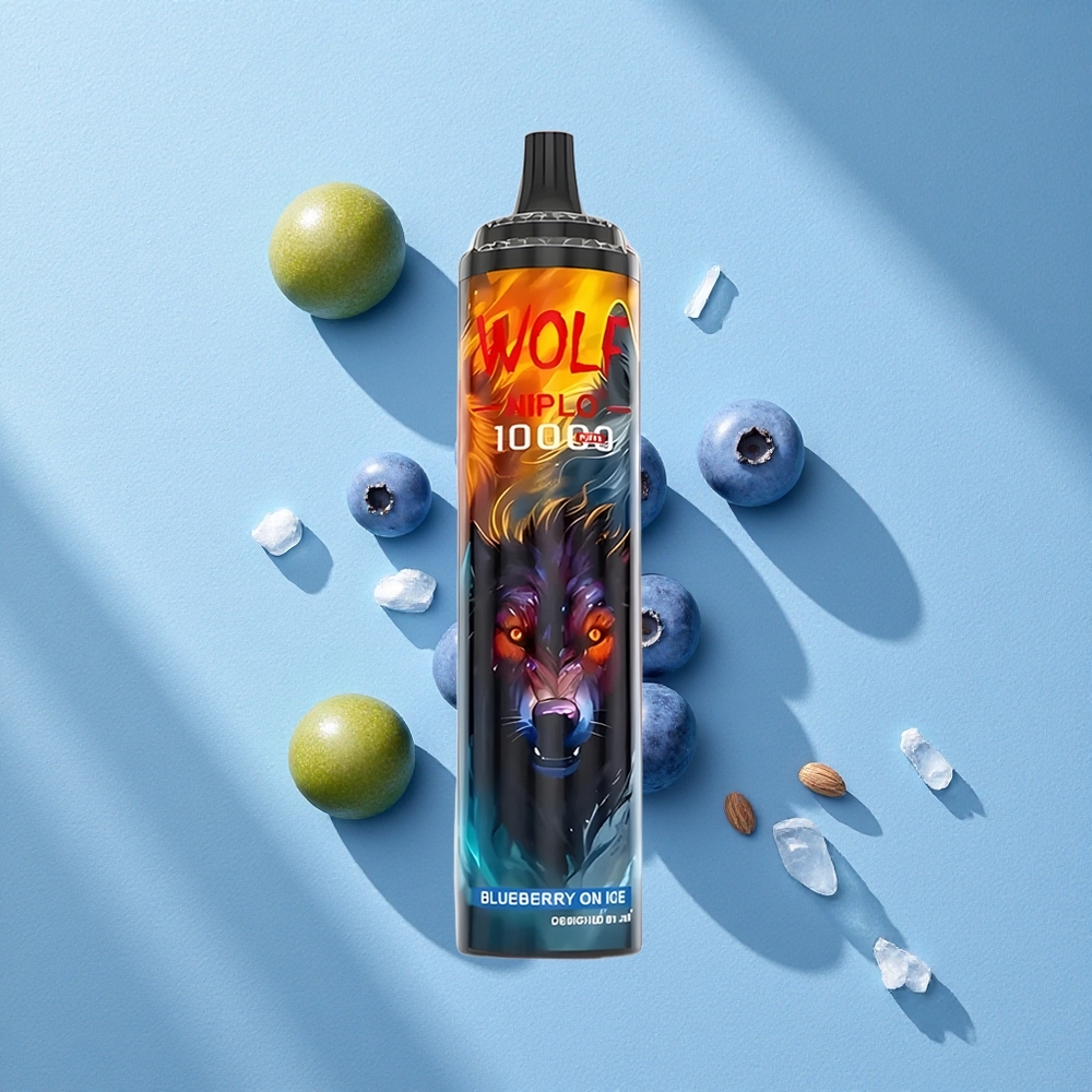JNR Wolf Niplo 10000 Puffs بنكهة التوت الأزرق المثلج بسعة 20 مل
